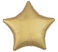 Amscan 9915190 - Metallic White Gold Star Foil Balloon - 18"