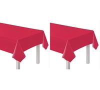 amscan 9915405-202 - Bright Pink Eco-Friendly Re-usable Plastic Table Cover - 2.74m (Pack of 2)