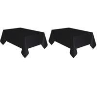 amscan 9915405-216 - Charcoal Black Eco-Friendly Re-usable Plastic Table Cover - 2.74m (Pack of 2)