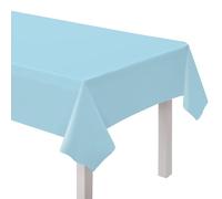 Amscan 9915405-218 - Clear Sky Blue Eco-Friendly Re-usable Plastic Table Cover - 2.74m