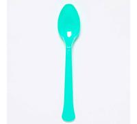 Amscan 9915409-207 - Pastel Mint Green Eco-Friendly Re-usable Dishwasher Safe Plastic Party Spoons - 24 Pack