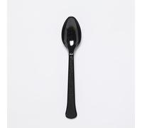 Amscan 9915409-216 - Charcoal Black Eco-Friendly Re-usable Dishwasher Safe Plastic Party Spoons - 24 Pack