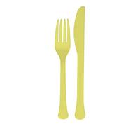 Amscan 9915411-206 - Lime Green Eco-Friendly Re-usable Dishwasher Safe Mixed Cutlery - 24 Pack