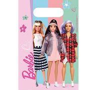Amscan 9915478 - Barbie Sweet Life Kids Birthday Party Paper Loot Bags - 8 Pack