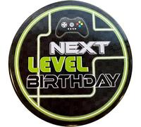 Amscan 9915528 - Level Up Gamers Kids Next Level Birthday Party Badge - 6cm