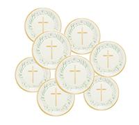 Amscan 9915621-66 Botanical Cel Cross 23Cm Plate- 8 Pack