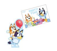 Amscan 9915645 Bluey Diecut Invite & Envelope