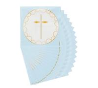 Amscan 9915956 Blue Botanical Cross Napkin- 20 Pack