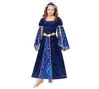 Amscan 9916115 Blue Girls Curriculum Tudor Princess Deluxe Historical Costume, 10-12 Years