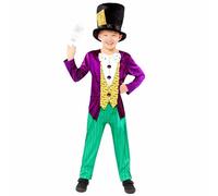 amscan 9916188 - Kids Official Roald Dahl Willy Wonka Boys Sustainable World Book Day Costume Age: 3-4 Yrs