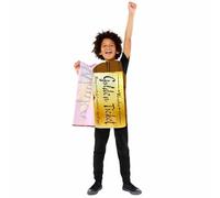 amscan 9916196 - Unisex Kids Official Roald Dahl Golden Ticket Wonka Bar World Book Day Costume Age: 3-7 Yrs