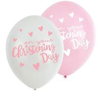Amscan 9916402 Ball:6Pk 11'' Christening Pink
