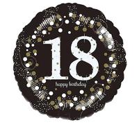 Amscan 9916500 - Gold Sparkling Celebration 18th Birthday Round Foil Balloon - 18"