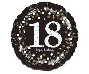 Amscan 9916500 - Gold Sparkling Celebration 18th Birthday Round Foil Balloon - 18"