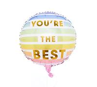 Amscan 9916669 - Mother's Day 'You're the Best' Pastel Round Foil Balloon - 18"