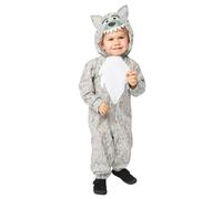 amscan 9916809 - Baby World Book Day Wolf Hooded Jumpsuit Fancy Dress Costume Age: 6-12m