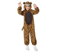 Amscan 9916842 - Unisex World Book Day Leopard Hooded Jumpsuit Kids Fancy Dress Costume Age: 10-12yrs