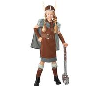 amscan 9916898 Girls World Book Day Viking Warrior Queen Kids Fancy Dress Costume (Age 12-14 Years)