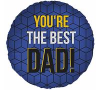 amscan 9917135 - Round Shape Father's Day "YOU'RE THE BEST DAD!" Foil Party Balloon