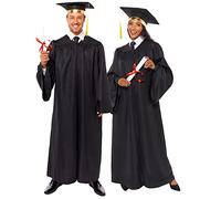 amscan 9917591 - Unisex Adult Graduation Robe & Mortar Board Hat Size: M/L