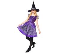 amscan 9917850 - Ladies Purple Witch Halloween Adult Fancy Dress Costume Gothic Fairytale Spooky
