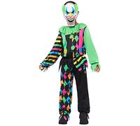 amscan 9917874 Boys Halloween Funhouse Horror Clown Fancy Dress Costume, Multi, 4-6 Years