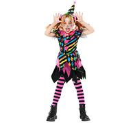 amscan 9917880 Girls Halloween Funhouse Horror Clown Fancy Dress Costume, Multi, 6-8 Years