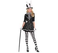 amscan 9918191 Adult Ladies Dark Mad Hatter Costume Fancy Dress Costume (UK Dress 12-14)