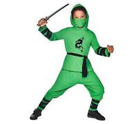 amscan 9918198 9918198 9910929 Unisex Kids Ninja Warrior Costume in Green Age: 10-12 Years, Children (na