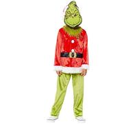 Amscan 9918313 - Unisex Kids Official The Grinch Classic Christmas Fancy Dress Costume Age: 3-4 Yrs