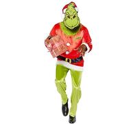 Amscan 9918318 - Men's Official the Grinch Classic Adults Christmas Fancy Dress Costume Size: Medium