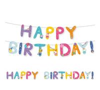 Amscan 9918344 - Peppa Pig Kids Happy Birthday Letter Banner Party Decoration - 3.2m