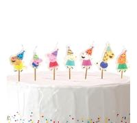 Amscan 9918346 - Peppa Pig Kids Birthday Party Candles on Wooden Picks - 7 Pack