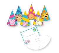 Amscan 9918347 - Peppa Pig Kids Birthday Party Invitations & Envelopes - 6 Pack