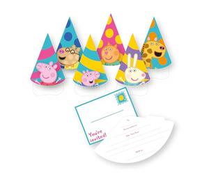 Amscan 9918347 - Peppa Pig Kids Birthday Party Invitations & Envelopes - 6 Pack
