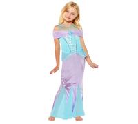 amscan 9918381 - Girls Holographic Magical Mermaid Kids Fancy Dress Costume Age: 8-10 Yrs
