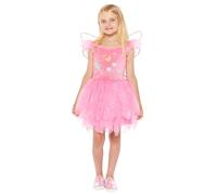 amscan 9918390 Child Girls Pink Fairy Fancy Dress Costume (Age 6-8 Years)