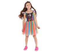 amscan 9918396 Child Girls Rainbow Dress Fancy Dress Costume (Age 3-4 Years)