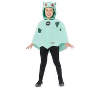 amscan 9918499 - Unisex Kids Official Pokémon Bulbasaur Cape Fancy Dress Costume Age: 3-7 Yrs