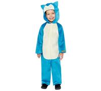 amscan 9918667 - Unisex Kids Official Pokémon Snorlax Hooded Jumpsuit Fancy Dress Costume Age: 4-6 Yrs
