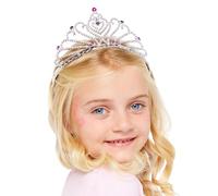 Amscan 9919123 - Girls Tiara Crown Kids Princess Fancy Dress Costume Accessory - 3+ Years
