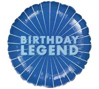 Amscan 9919474 - Holographic Happy Birthday Legend Round Foil Balloon - 18"