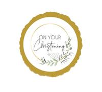 Amscan 9919503 - Botanical Christening Round Foil Balloon - 18"