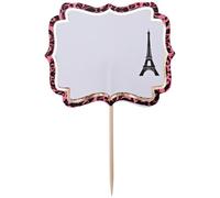 Amscan A Day In Paris Cocktail Sticks White/black/pink (One Size)