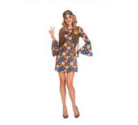 amscan Adult Ladies 60's Groovy Hippy Woman Fancy Dress Costume