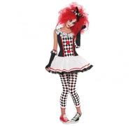 amscan - Adults Halloween Harlequin Honey Clown Ladies Fancy Dress Costume Size: 12-20