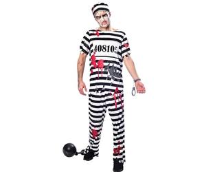 amscan - Adults Halloween Zombie Convict Men's Fancy Dress Costume Size: Medium - X-Large