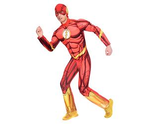 amscan Adults Mens Officially Licensed Warner Bros. Flash Superhero Fancy Dress Costume
