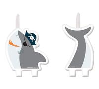 Amscan Ahoy 1St Birthday Candles (Pack Of 2) Grey/white (One Size)