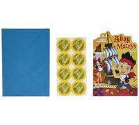 Amscan AMI 491288 Jake and the Neverland Pirates Postcard Invitations. , AMI 491288 1, Multicolored [Parallel Import Goods]